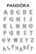 Silver letters charms