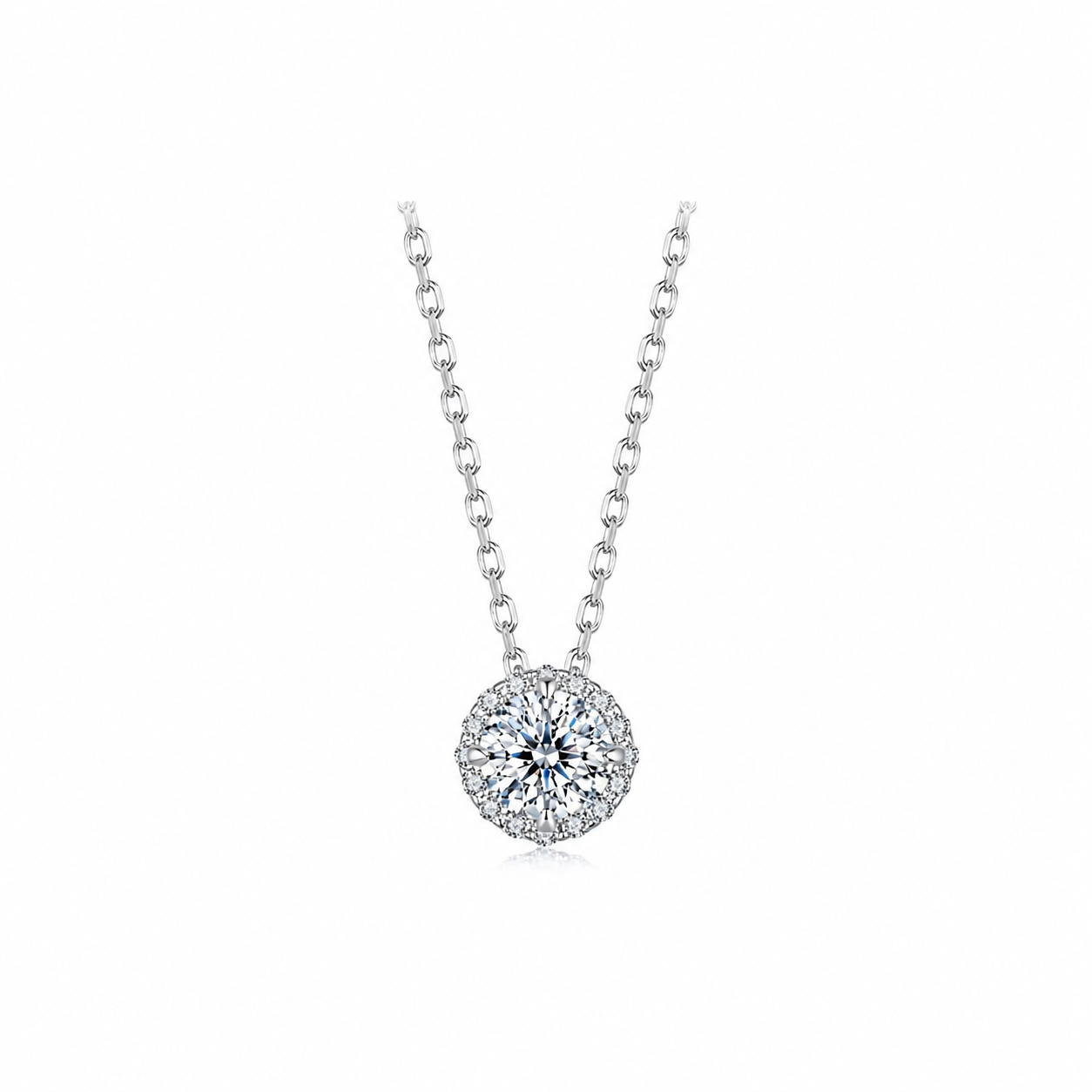 Halo moissanite