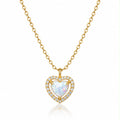 Gold opal heart