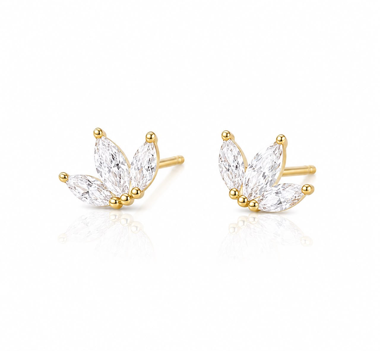 3 petal studs