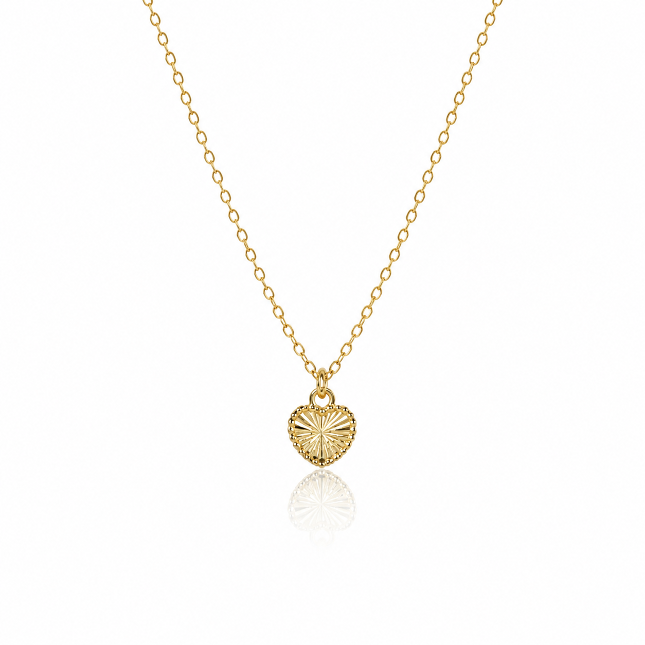 14k solid gold heart Necklace