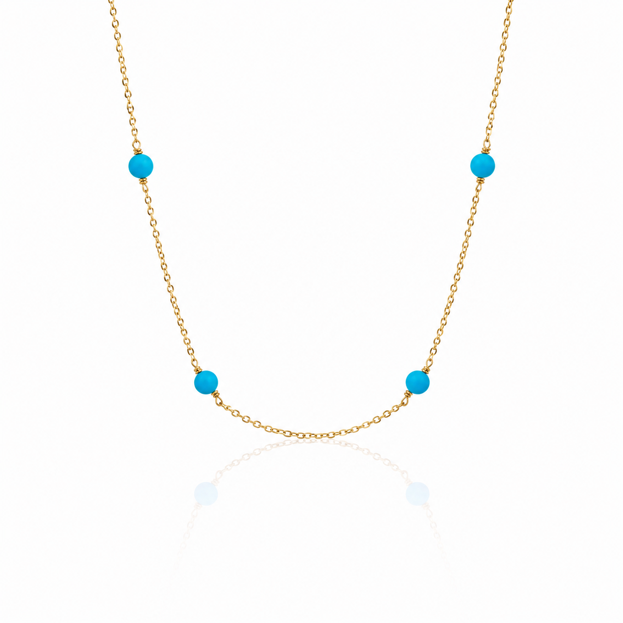 14k solid gold beaded Necklace
