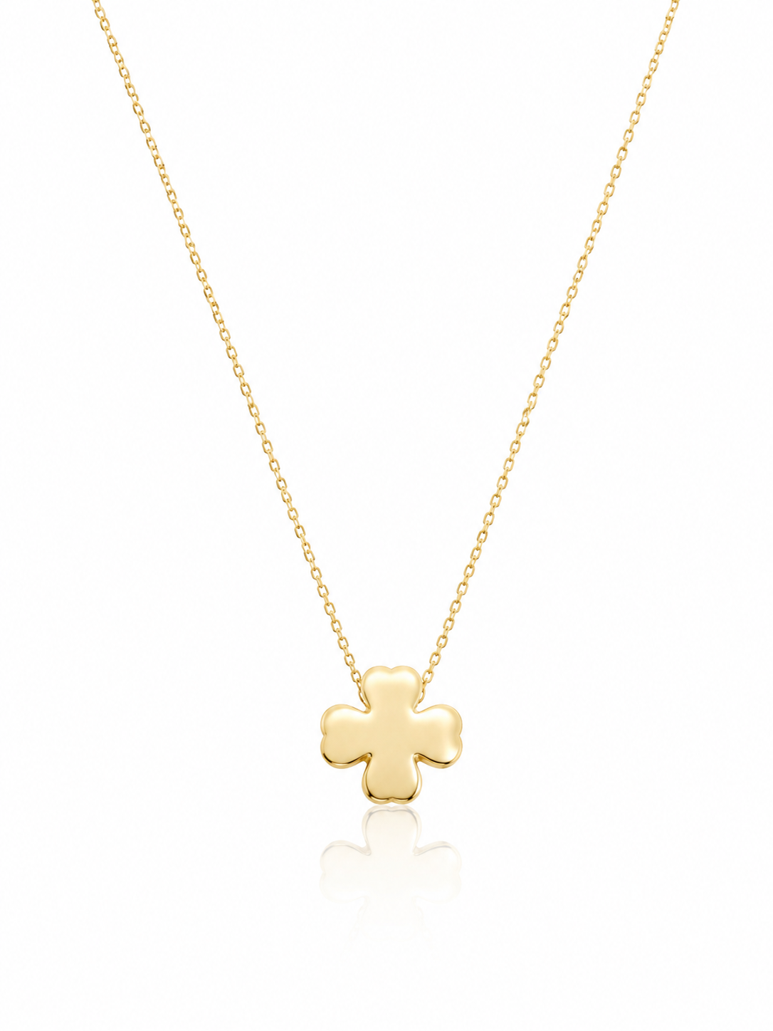 14k solid gold clover